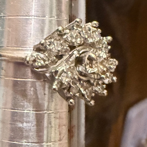 ✨Vintage 14K White Gold Starburst Ring (MC1) SZ7 ✨ - Picture 11 of 16